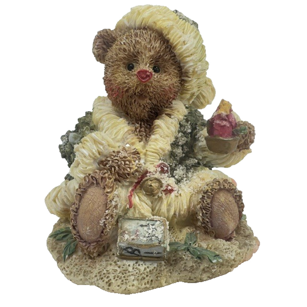 K's Collection Christmas Teddy Bear Figurines 1990s Holiday Winter Resin VTG